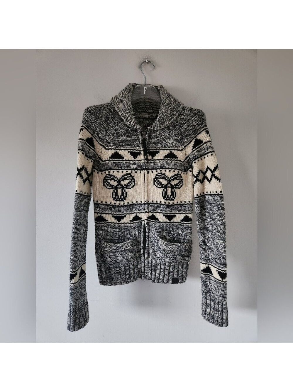 ARITZIA | TNA Sea to Sky 100% Lambswool Cardigan Sweater zip up sz S